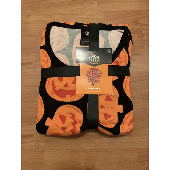 HYDE and EEK Women's 2-Piece Pajama Pant Set Halloween Pumpkins Size 3X - Picture 1 of 16